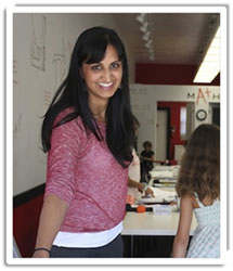 women next to children