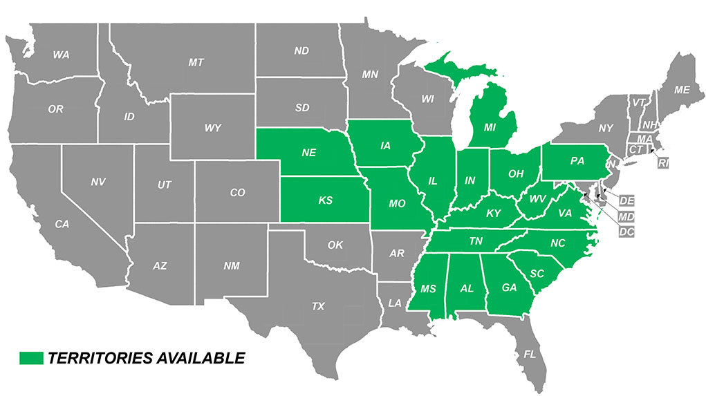 Franchise Territories Available map